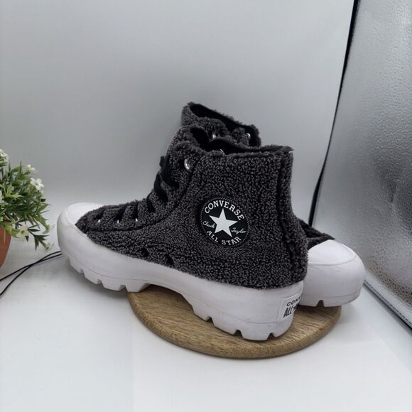Converse Chuck Taylor 7.5 Shoes All Star Platform High Sherpa Sneakers Women - Picture 3 of 16